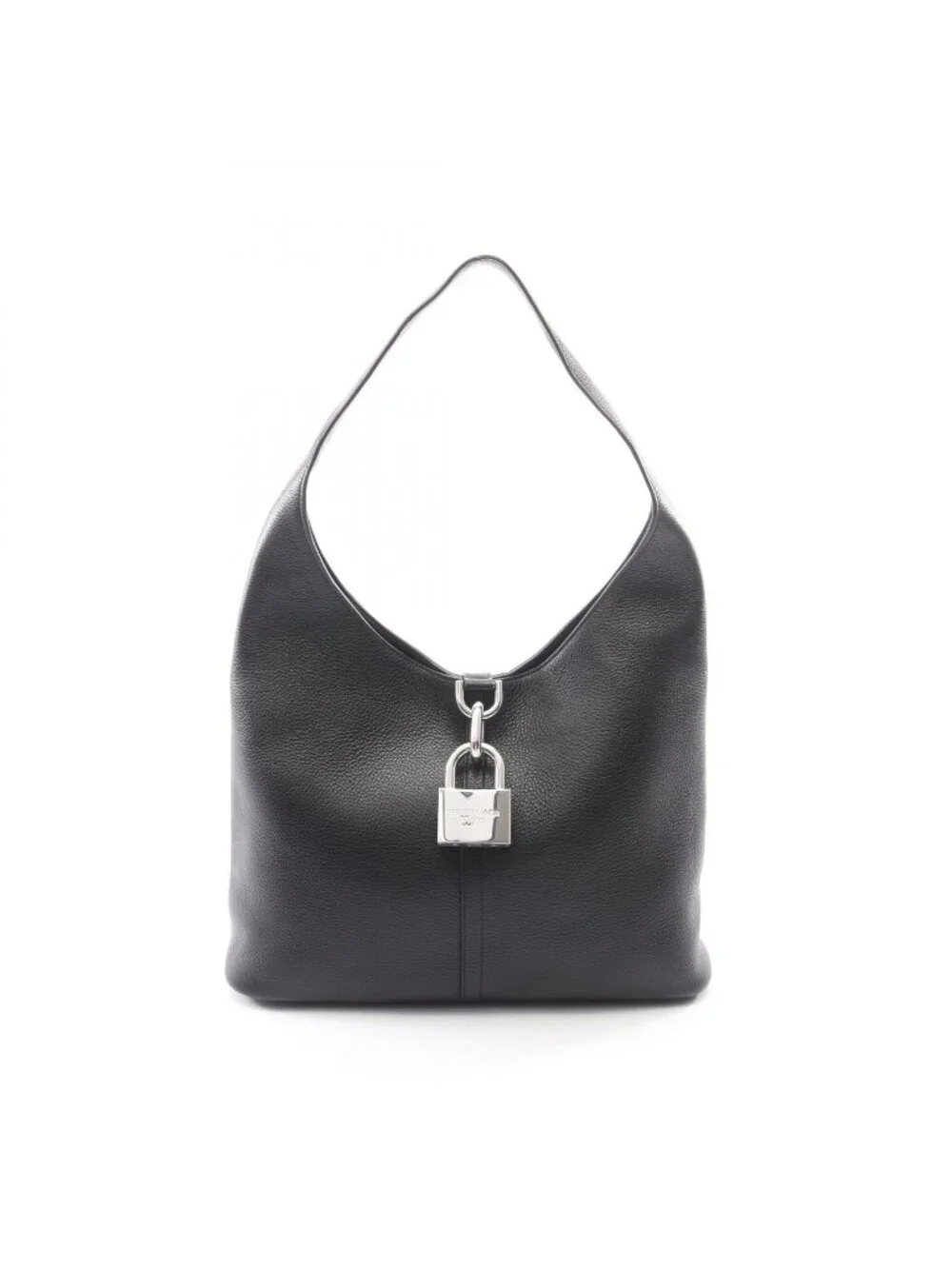 Balenciaga Shoulder Bag Locker North South Hobo Black Leather